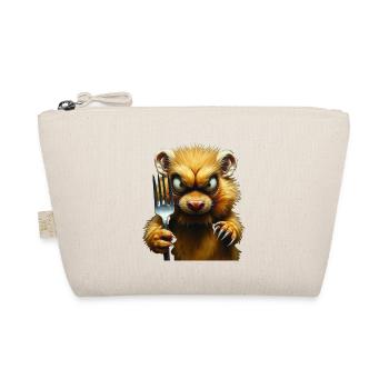 Horror hamster with fork - Organic Pouch - nature - Front
