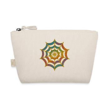 Spider Web | Rainbow Spider Web Gold Glitter - Organic Pouch - nature - Front