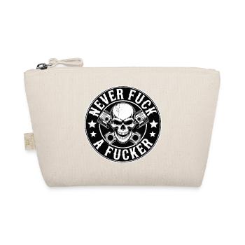 Ne jamais plaisanter avec le baiseur épique Biker badge Crâne - Trousse biologique - nature - Devant