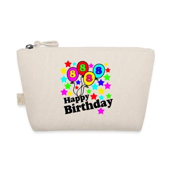 8.Geburtstag , 8er Geburtstagsfeier Sterne - Bio-Täschchen - Natur - Vorne