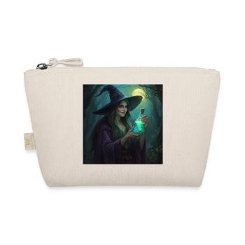 Forest Witch with Glowing Potion - Organic Pouch - nature - Front