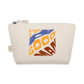 Pop retro blue orange I'm a good man - Organic Pouch - nature - Front