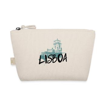 Belem Tower in Lisbon, Turquoise Silhouette - Organic Pouch - nature - Front