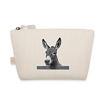 Donkey with a gentle gaze – peace and charm - Organic Pouch - nature - Front