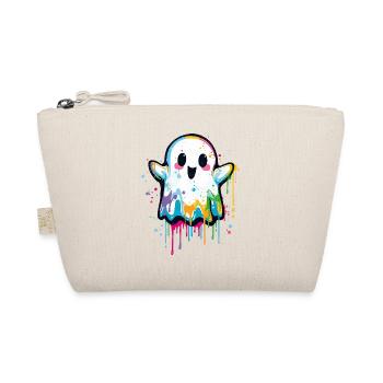 Colorful Graffiti Ghost – Cute & Halloween Style - Organic Pouch - nature - Front