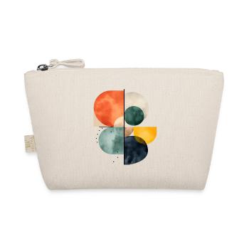 Abstrakte Kreise Aquarell Design Bunt Geometrie - Bio-Täschchen - Natur - Vorne