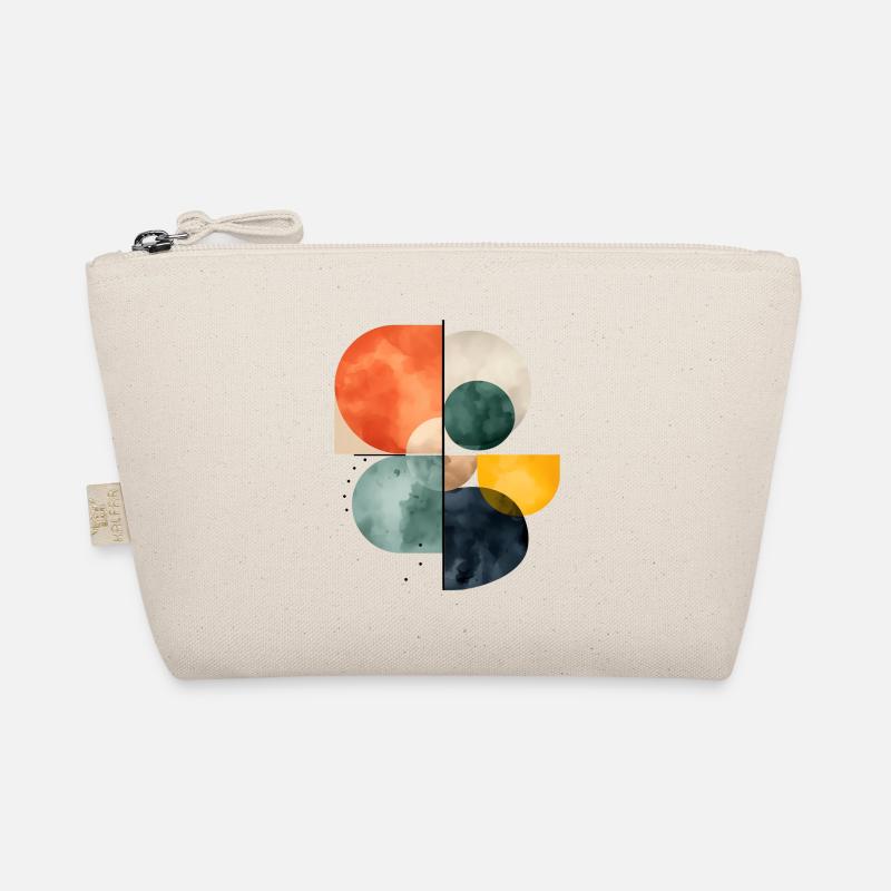Abstract Circles Watercolor Design Colorful Geometry Organic Pouch