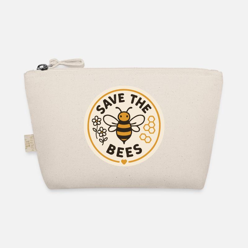 Save the Bees - Nature Bee Motif Organic Pouch