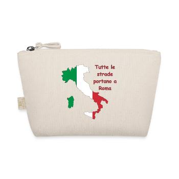 Italian flag with slogan - Organic Pouch - nature - Front