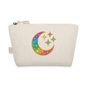 Baby Moon | Rainbow Moon Star Glitter - Organic Pouch - nature - Front