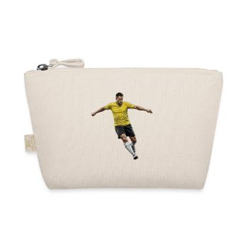 Soccer Player Yellow Jersey Action Comic Style - Organic Pouch - nature - Front