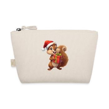 Écureuil de Noël avec cadeau - Trousse biologique - nature - Devant