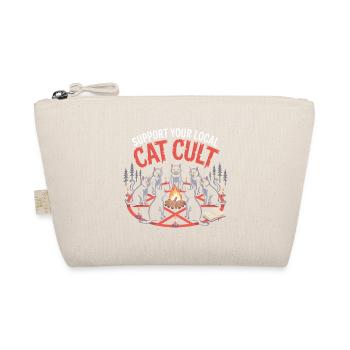 Support your local cat cult - Funny Cat T-Shirt - Organic Pouch - nature - Front