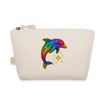 Regenbogenleuchtender Delfin der Sterne - Bio-Täschchen - Natur - Vorne