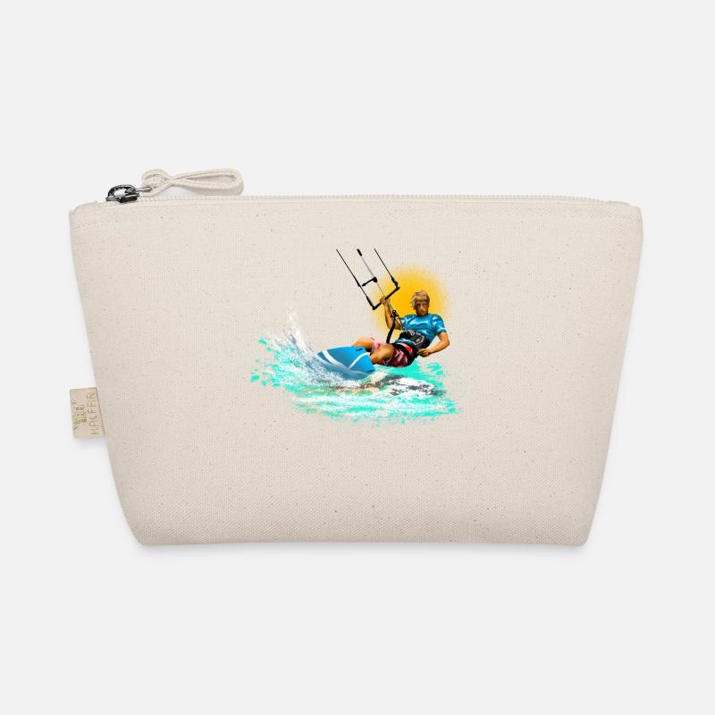 Kitesurfing Neon Splash Organic Pouch
