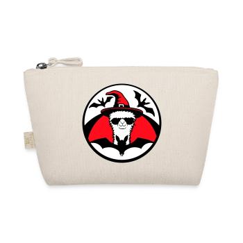 Lama Halloween Sorcière Chapeau Chauve-souris Alpaga Cool Mignon - Trousse biologique - nature - Devant