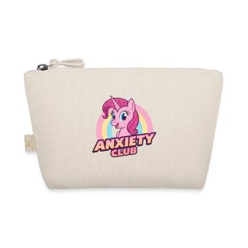 Einhorn Anxiety Club süßes Cartoon Design - Bio-Täschchen - Natur - Vorne
