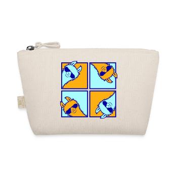Four Colorful Llamas Tile Pattern 4 Pop Art Alpacas - Organic Pouch - nature - Front