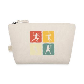 Tennis Retro Joueur de tennis T-shirt Jouer au tennis - Trousse biologique - nature - Devant