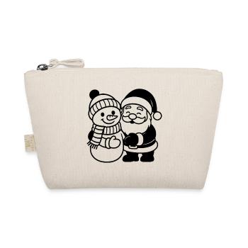 Design de Noël avec le Père Noël et le bonhomme de neige - Trousse biologique - nature - Devant