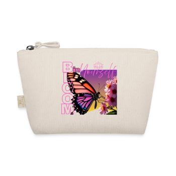 Schmetterling mit Spruch - Bloom in yourself - Bio-Täschchen - Natur - Vorne
