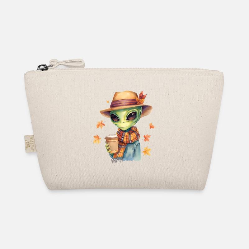 Hipster Alien avec café – Vibrations automnales Trousse biologique