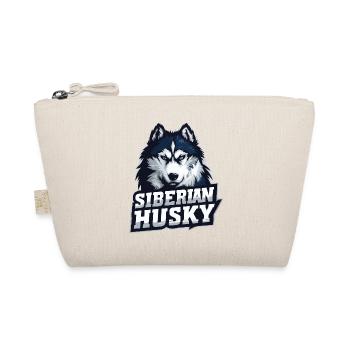 Siberian Husky Dog – Hunde Portrait - Organic Pouch - nature - Front