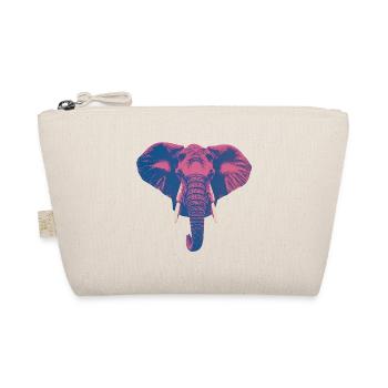 Colorful Elephant Head — Bold Pop Art Design - Organic Pouch - nature - Front