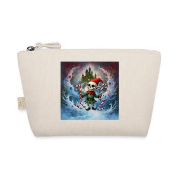 Christmas skeleton elf - Organic Pouch - nature - Front