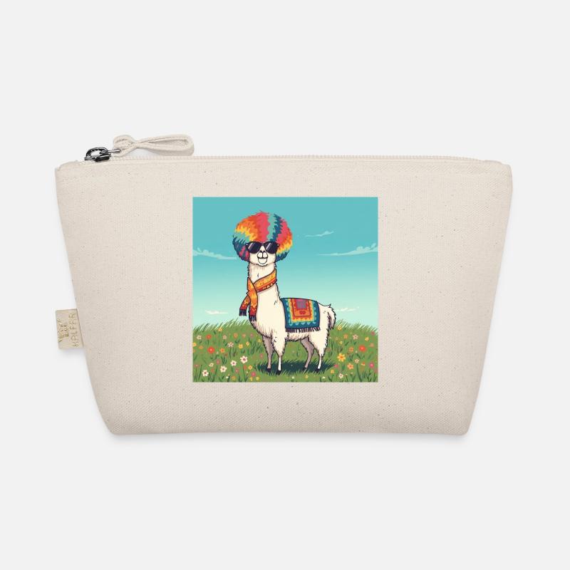 Funky Regenbogen Lama Bio-Täschchen