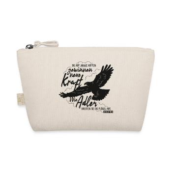 Jesaja 40 31 - Wie Adler Lettering - Bio-Täschchen - Natur - Vorne