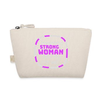 Behind Every Strong Woman Is Her Cat Spruch Katze - Organic Pouch - nature - Front