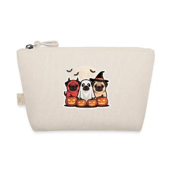 Pug Halloween Costume Funny Pumpkin Gift - Organic Pouch - nature - Front