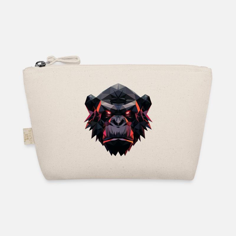 Gorilla Prisma Kopf Low Poly Art Design Bio-Täschchen