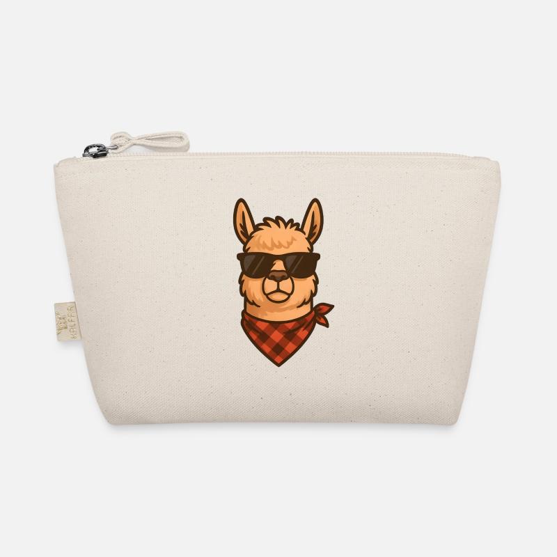 Stylish llama in sunglasses Organic Pouch