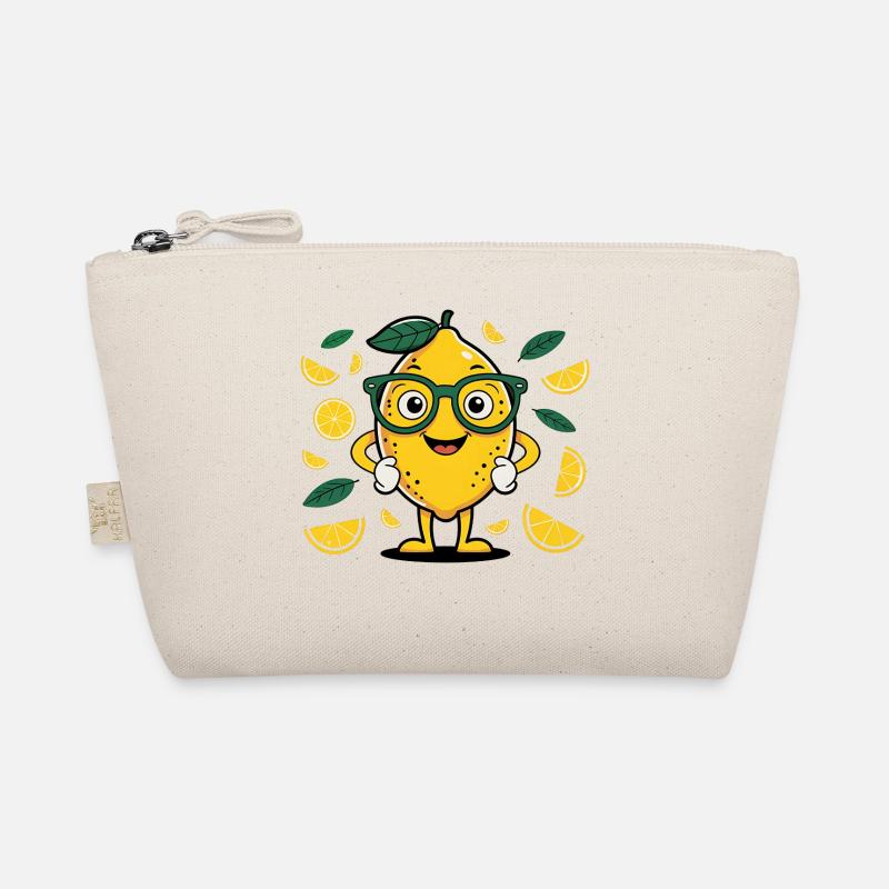 Zitrone mit Brille Bio-Täschchen