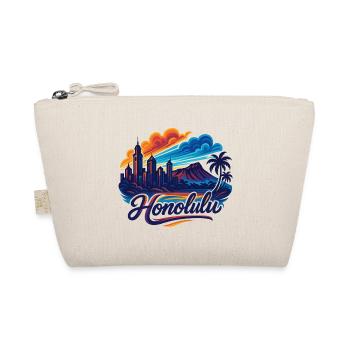 Honolulu Waikiki Capital Hawaii Aloha Gift - Organic Pouch - nature - Front
