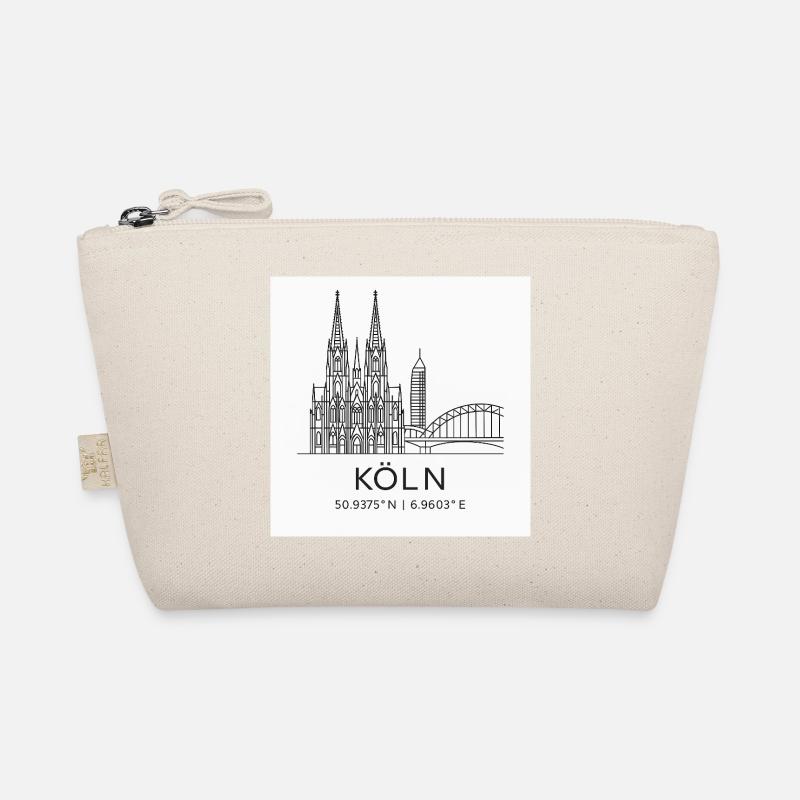 Cologne Line Art Silhouette Landmark Organic Pouch