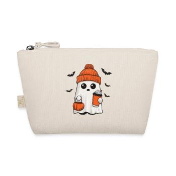 Cute Ghost for Halloween - Organic Pouch - nature - Front