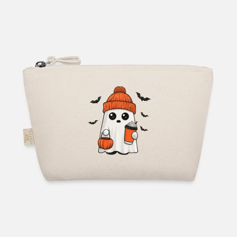 Cute Ghost for Halloween Organic Pouch