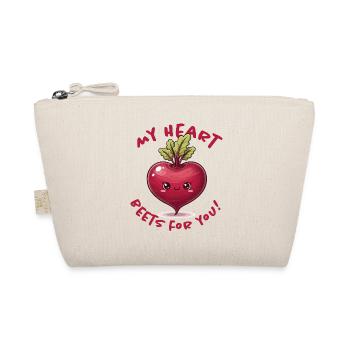 Heart Love Message - Organic Pouch - nature - Front