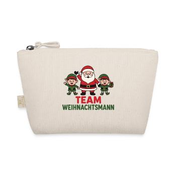 Team Santa Claus Trio Funny Cartoon Motif - Organic Pouch - nature - Front