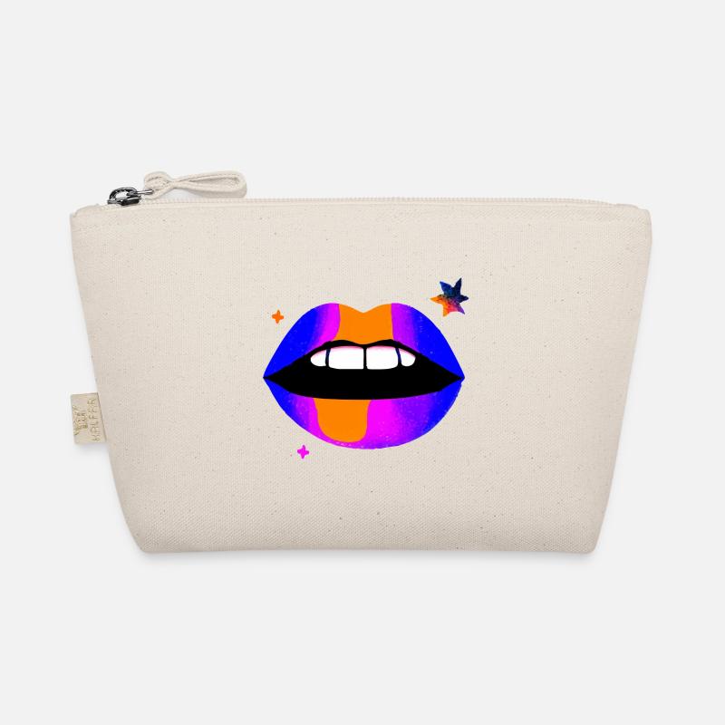 Neon Rainbow Lips Organic Pouch