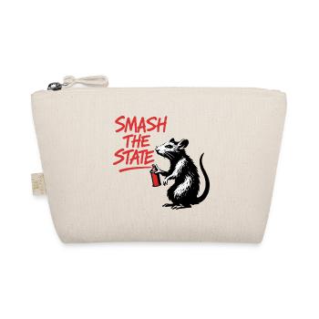 Rat Spray Can Street Art Smash the state - Organic Pouch - nature - Front