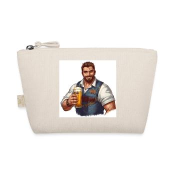 Beer hero in traditional costume look - Organic Pouch - nature - Front