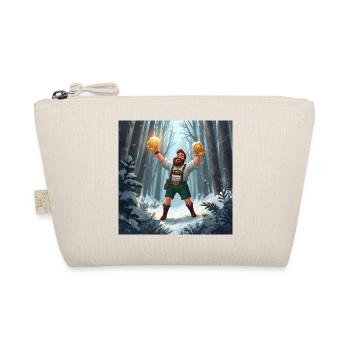 Beer hero in the winter forest - Organic Pouch - nature - Front