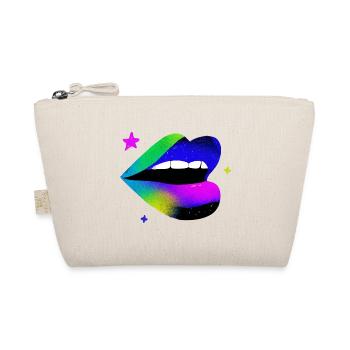 Rainbow Lip Graffiti Pop Art - Organic Pouch - nature - Front
