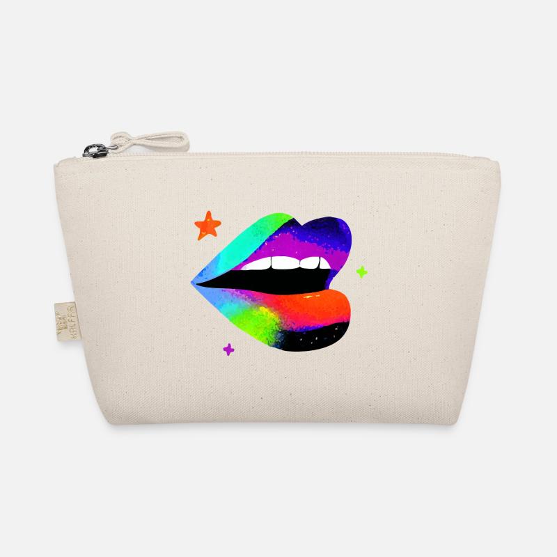 Regenbogen Lippe Pop Art Bio-Täschchen