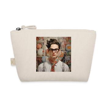 Nerd Chic Porträt mit Retro Flair - Bio-Täschchen - Natur - Vorne