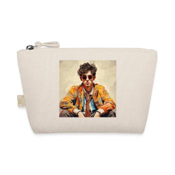 Colorful Artist Portrait Retro Chic - Organic Pouch - nature - Front